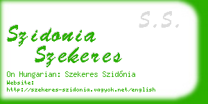szidonia szekeres business card