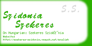 szidonia szekeres business card